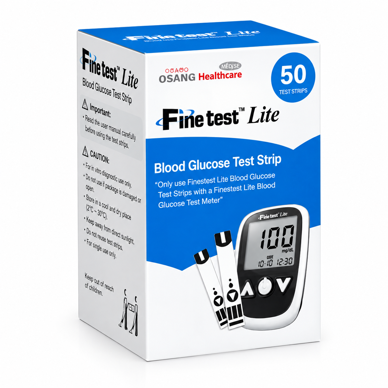 شرائط فاين تيست لايت لقياس السكر 50 شريط | Fine Test Lite Blood Glucose Test Strips