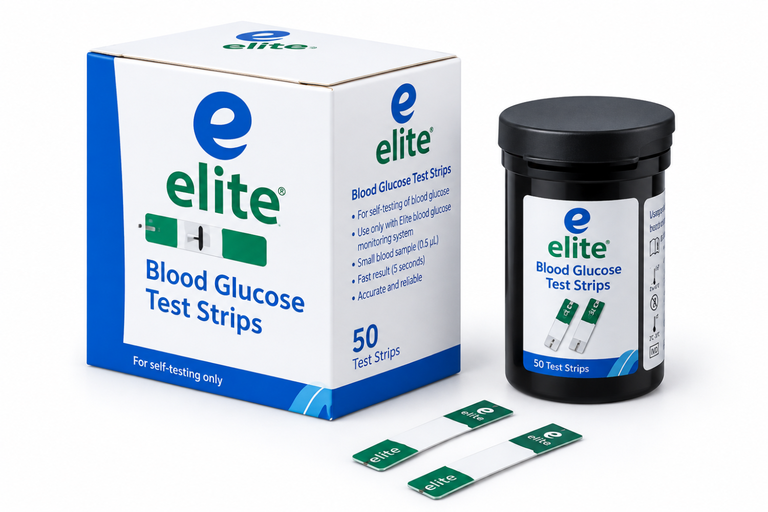 شرائط قياس السكر إليت — Elite Blood Glucose Test Strips