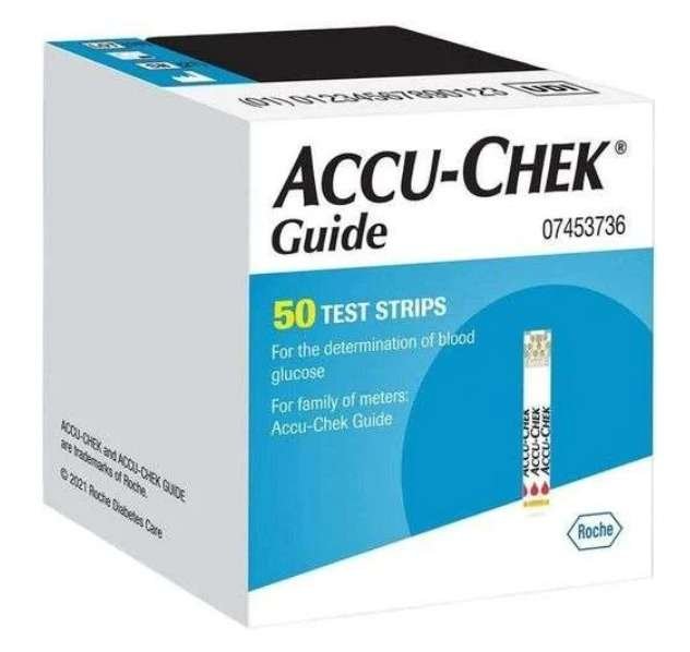 شرائط قياس السكر أكيو تشيك جايد (Accu-Chek Guide) – 50 شريط