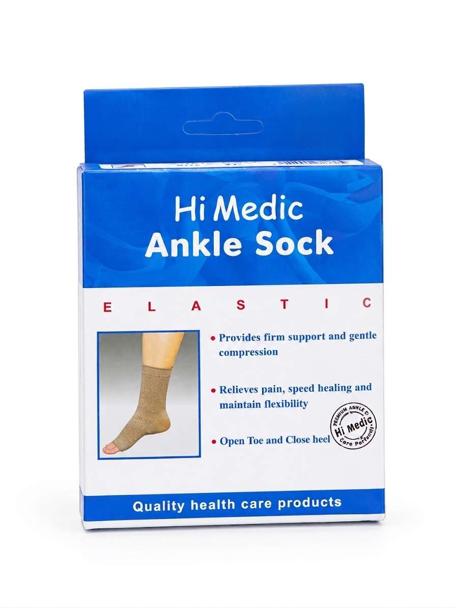 انكل الكاحل مقفولة  Hi Medic Ankle Sock