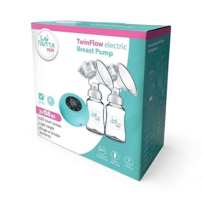 شفاط لبن كهربائي مزدوج TwinFlow من La Frutta Mum – 2×150 مل