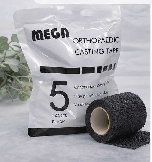 شريط جبس طبي MEGA – شريط تثبيت العظام – Orthopaedic Casting Tape – مقاس 5 إنش (12.5cm)