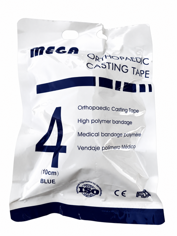 شريط جبس طبي لتثبيت الكسور Orthopaedic Casting Tape – مقاس 4 بوصة (10 سم) – أزرق